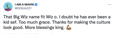 Don Jazzy Praises Wizkid In Latest Post