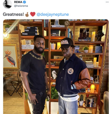 Rema Reconcile With His Chief, DJ Neptune As They Share New Photo Together
