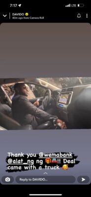 Wema Bank Gifts Davido A Brand New Car As He Becomes Their Ambassador